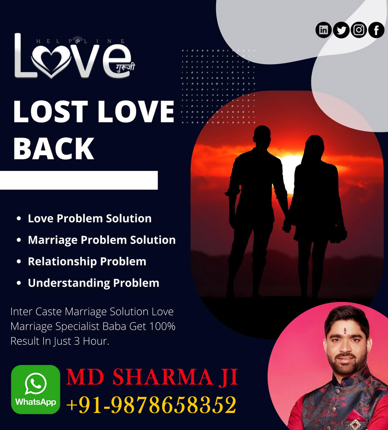 International Astrologer MD Sharma +91-9878658352